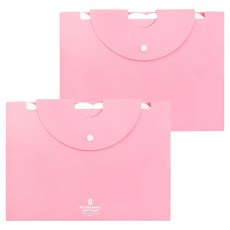 8포켓 인덱스 파일팩, 핑크, 2개