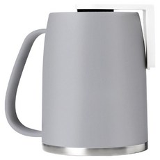 hillo 簡易304不鏽鋼手柄倒掛磁吸漱口杯, 1個, 灰色