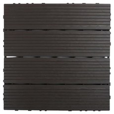 園藝大王 PVC塑膠地板自鋪 戶外陽台拼接地板 T0080, 1個, 咖啡色