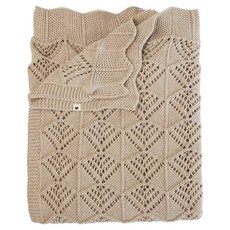 BIBS Knitted Blanket 針織棉毯, 波浪紋 香草色