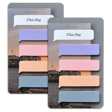 플레픽 스티키 채트 플래그 메모지, 03 리버, 2개, 80매