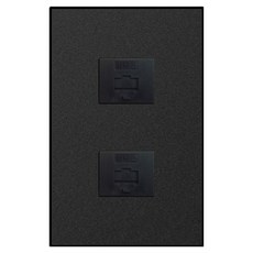 winners Bello霧面組合2孔插座 8入+8入 黑色, 1個