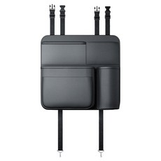 bebehome 豪華車椅背收納包 附透明垃圾盒, 黑色, 1個