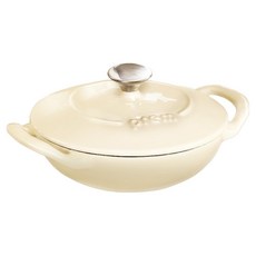 프렘 인덕션 소담 무쇠냄비 미니웍, 16cm, 라이트 베이지, 1개