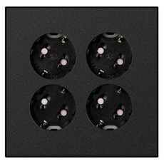 winners Bello霧面4孔插座 黑色, 1個
