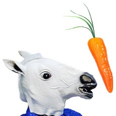 파티공구 말가면 + 모형 당근 세트, 화이트(말가면), 랜덤발송(모형 당근), 1세트