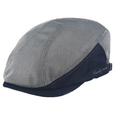 VoulezVous 男士用Adelio網眼大尺碼夏季戶外高爾夫狩獵帽, 1個, 灰色海軍藍