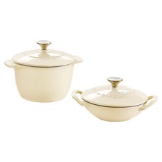 Prem Sodam 電磁爐鑄鐵鍋具2件組, 1套, 16cm, 淺米色