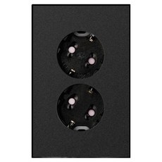 winners Bello霧面2孔插座 黑色, 1個