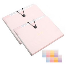 윰스 12칸 확장형 A4 서류 보관함, 핑크, 2개