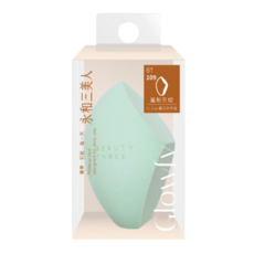 BEAUTY THREE 永和三美人 台灣公司貨 青芽美妝蛋 蛋形三切, 1件, 綠色