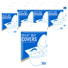 水溶性便攜式馬桶一次性坐墊 10入, 白色, 10個