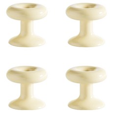 피어니스트 동글 도넛 레버 변기손잡이 4p, 옐로우