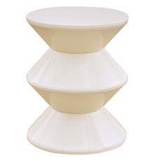 라라하우스 델라 모래시계 컬러 스툴 사이드 테이블 Large, 크림, 1개