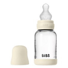 BIBS 標準玻璃奶瓶, 120ml, 1支, 象牙白