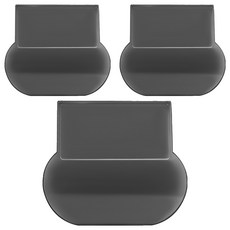 PEONIST 黏貼式簡約馬桶提蓋器 3入, 炭灰色