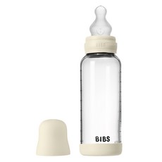 BIBS 標準玻璃奶瓶, 240ml, 1支, 象牙白