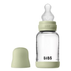 BIBS 標準玻璃奶瓶, 120ml, 1支, 灰綠色