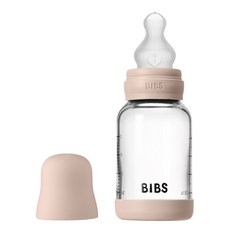 BIBS 標準玻璃奶瓶, 120ml, 1支, 腮紅色