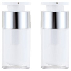 仙洞商社 真空扁平按壓空瓶 15ml, 白色, 2個