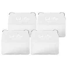 PEONIST 伸縮式馬桶蓋衛生提把 4入, 白色