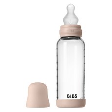 BIBS 標準玻璃奶瓶, 240ml, 1支, 腮紅色