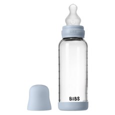 BIBS 標準玻璃奶瓶, 240ml, 1支, 寶貝藍