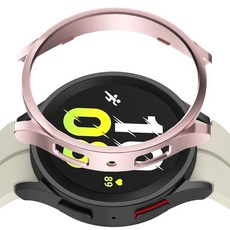 리아몬트 갤럭시워치 PC 하드커버 베젤링 케이스, 로즈핑크, 1개