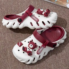 bebehome 輕便兩穿厚底洞洞鞋 US8(38~39), 勃根地紅, 230mm