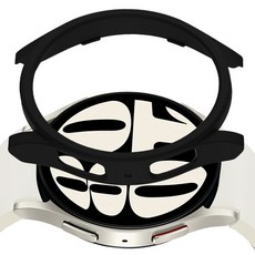 리아몬트 갤럭시워치 PC 하드커버 베젤링 케이스, 블랙, 1개