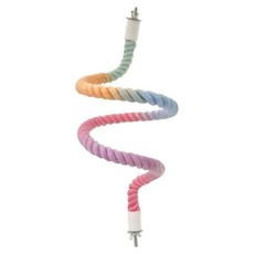 YOUPICK 優品庫 漸變彩虹鳥用站繩 大號, 1個, 彩色