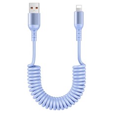 케이스틱 코일 스프링 100w A타입-8핀 고속충전 케이블, 퍼플, 1개, 1.5m