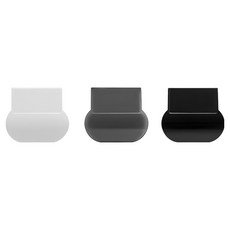 PEONIST 黏貼式簡約馬桶提把3件組, 白色, 黑色, 炭灰色