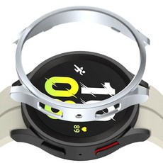 리아몬트 갤럭시워치 PC 하드커버 베젤링 케이스, 실버, 1개