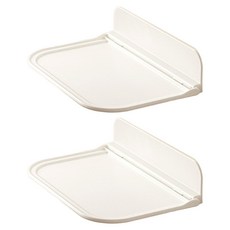 솔브리빙 다용도 접이식 욕실 잡화 선반, 화이트, 2개