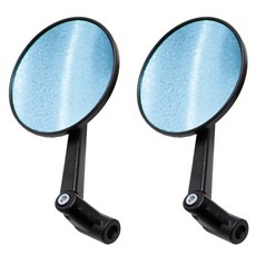 Wind Protective 風之守護 機車後照鏡 碳纖圓鏡, 藍鏡, 2個