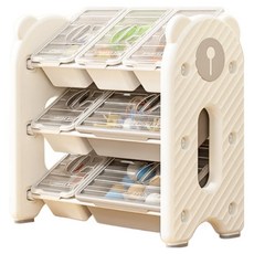 lilikoko 哩哩摳摳 萌熊鐵桿收納架 組合2, 3層, 玉蓮白