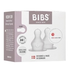 BIBS 標口奶瓶矽膠奶嘴 2個, 1盒, 2個月 中流速