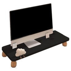 小麥購物 木質螢幕增高架 L1223 60 x 20cm, 雅黑色