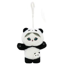 모후샌드 동물 코스튬 인형 키링, 9cm, 판다, 1개