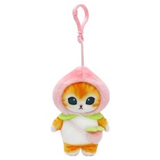 모후샌드 과일 코스튬 인형 키링, 복숭아, 1개, 9cm 복숭아, 1개, 9cm