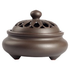 財神小舖 聞香陶瓷 手工香爐, 深咖啡, 1個