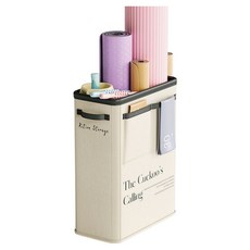 小麥購物 瑜珈墊摺疊收納籃 L2386, 1個, 奶油黃