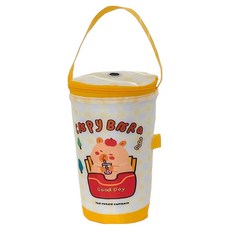 뷰레이터닷컴 랑티 보온보냉 물병가방, 옐로우 + 카피바라, 1개