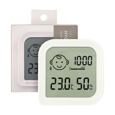 MOTHER-K 舒適好心情磁吸溫濕度計, 白色, 1個