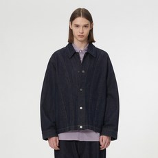 ILCORSO 男士Flow短版丹寧襯衫式外套