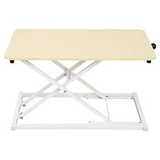 小麥購物 可折叠多功能站立式電腦升降桌 7檔 L1201, 木色