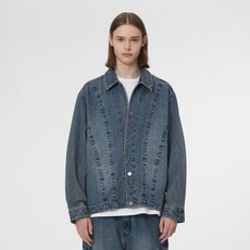 ILCORSO 男士Flow短版丹寧襯衫式外套