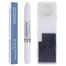 차싹 휠 전용 자동차 붓펜 페인트 + 보관 케이스 + 초극세사 + 사포 3p + 마스킹테이프 풀세트, 1세트, 블랙유광