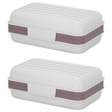 solve living 旅行便攜肥皂盒, 2個, 白色